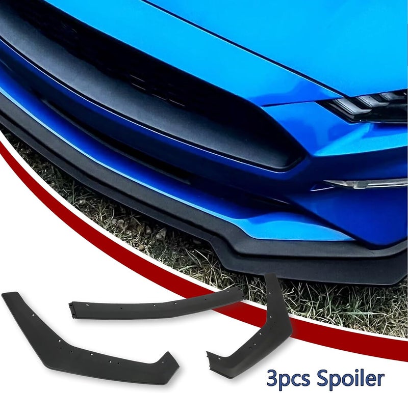 Gear Up Front Bumper Lip Spoiler for Ford Mustang GT 2018-2023 Matte Black Front Bumper Chin Splitter Diffuser Protector Guard - Image 4
